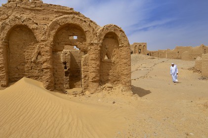 Egypte, Haute Egypte, désert libyque, oasis de Kharga, nécropole copte de Bagawat du IIe au VIIe siècle après JC