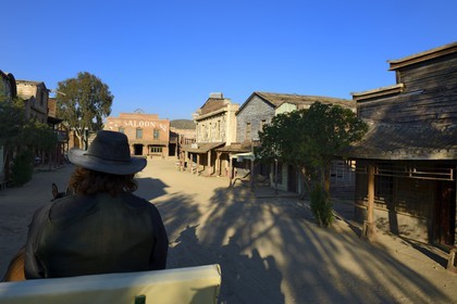 Spain, Andalusia, Almeria Province, Tabernas Desert, Fort Bravo Texas-Hollywood Amusement park where the 7 Mercenaries from John Sturges, Les Petroleuses from Christian-Jaque and A Fistful of Dollars from Sergio Leone were filmed