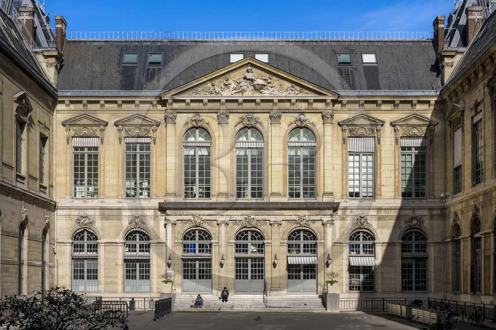 France, Paris (75), Bibliothèque Nationale de France, site Richelieu, la cour d'honneur