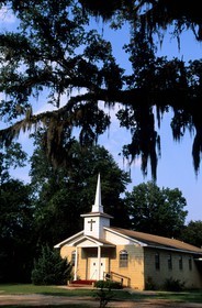 Etats-Unis, Floride, région Tallahassee, route du coton, église le long de Miccosukee road