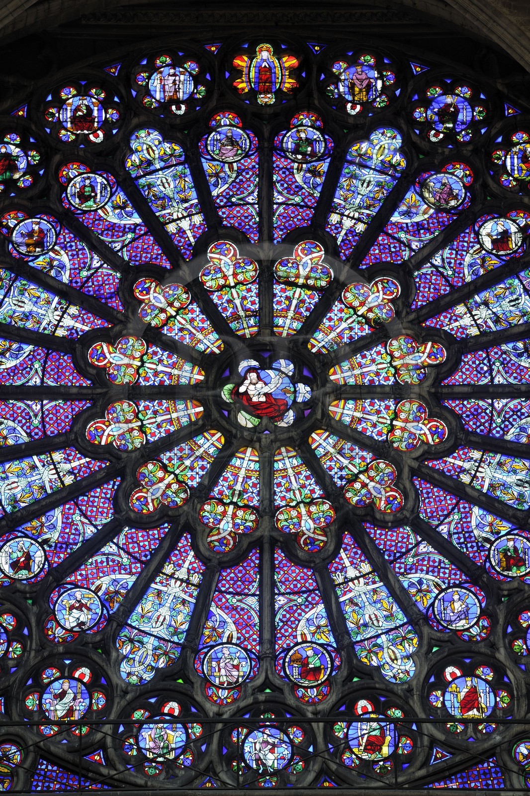 France, Seine-Saint-Denis (93), Saint-Denis, la basilique de Saint-Denis, Rosace Nord