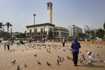 Morocco, Casablanca, the Gran Casablanca Wilaya (former city hall) on Mohammed V square, built between 1928 and 1936 by the architect Marius Boyer