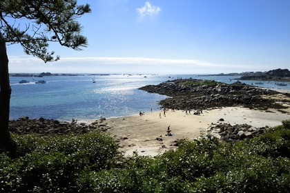 France, Finistère (29), Ile-de-Batz, plage de Pors An Iliz