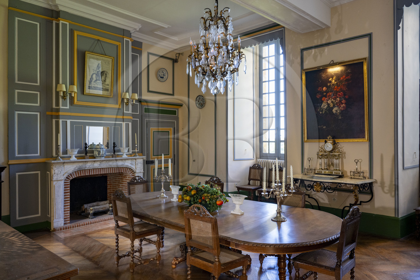 France, Nièvre (58), Parc naturel régional du Morvan, Bazoches, le chateau de Bazoches qui fut propriété du maréchal Sébastien le Prestre de Vauban, la salle à manger