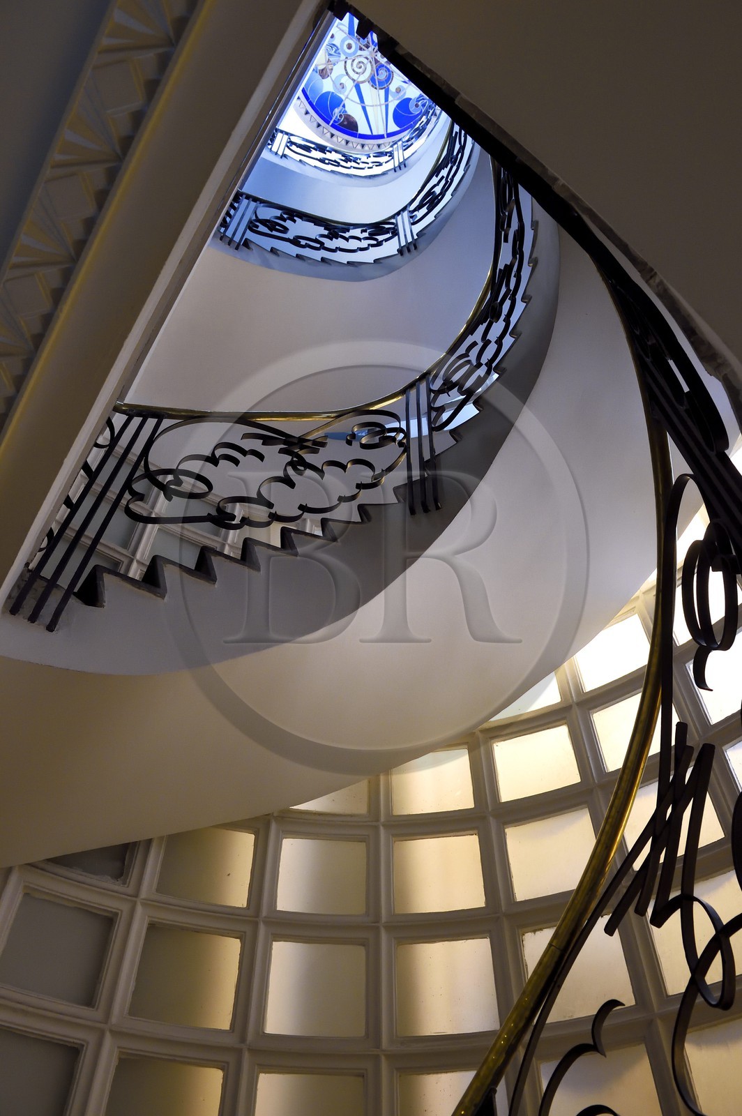 Maroc, Casablanca, Hotel et Spa Le Doge Relais et Chateaux, l'escalier principal