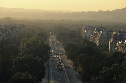 France, Paris (75), l' avenue Foch et le bois de Boulogne