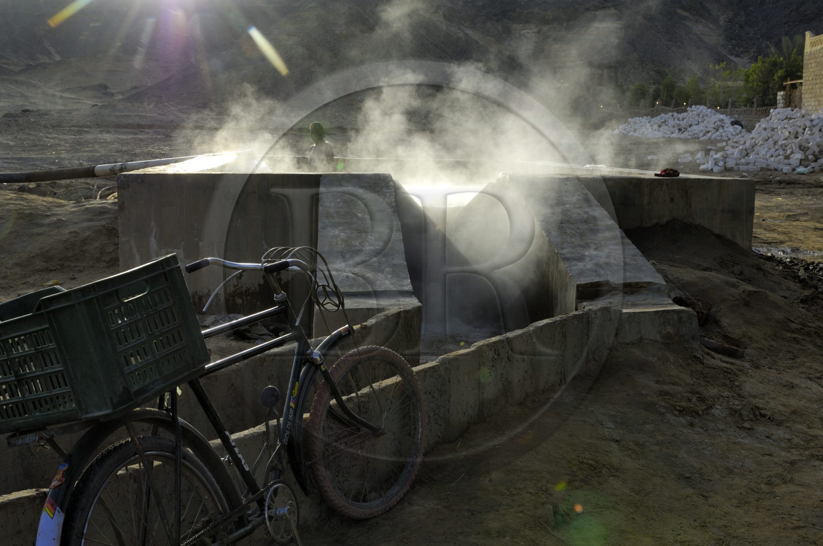 Egypte, Basse-Egypte, désert libyque, oasis de Bahariya (Bahareyya),  source d'eau chaude