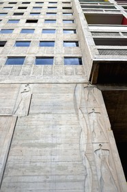 France, Bouches-du-Rhône (13), Marseille, oeuvre architecturale de Le Corbusier, classée Patrimoine Mondial de l'UNESCO, la Cité Radieuse par l'architecte Le Corbusier, le Modulor