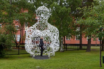 Sweden, Vasterbotten County, Umea, Umedalen sculpture parc, Nosotros (2008) from Jaume Plensa