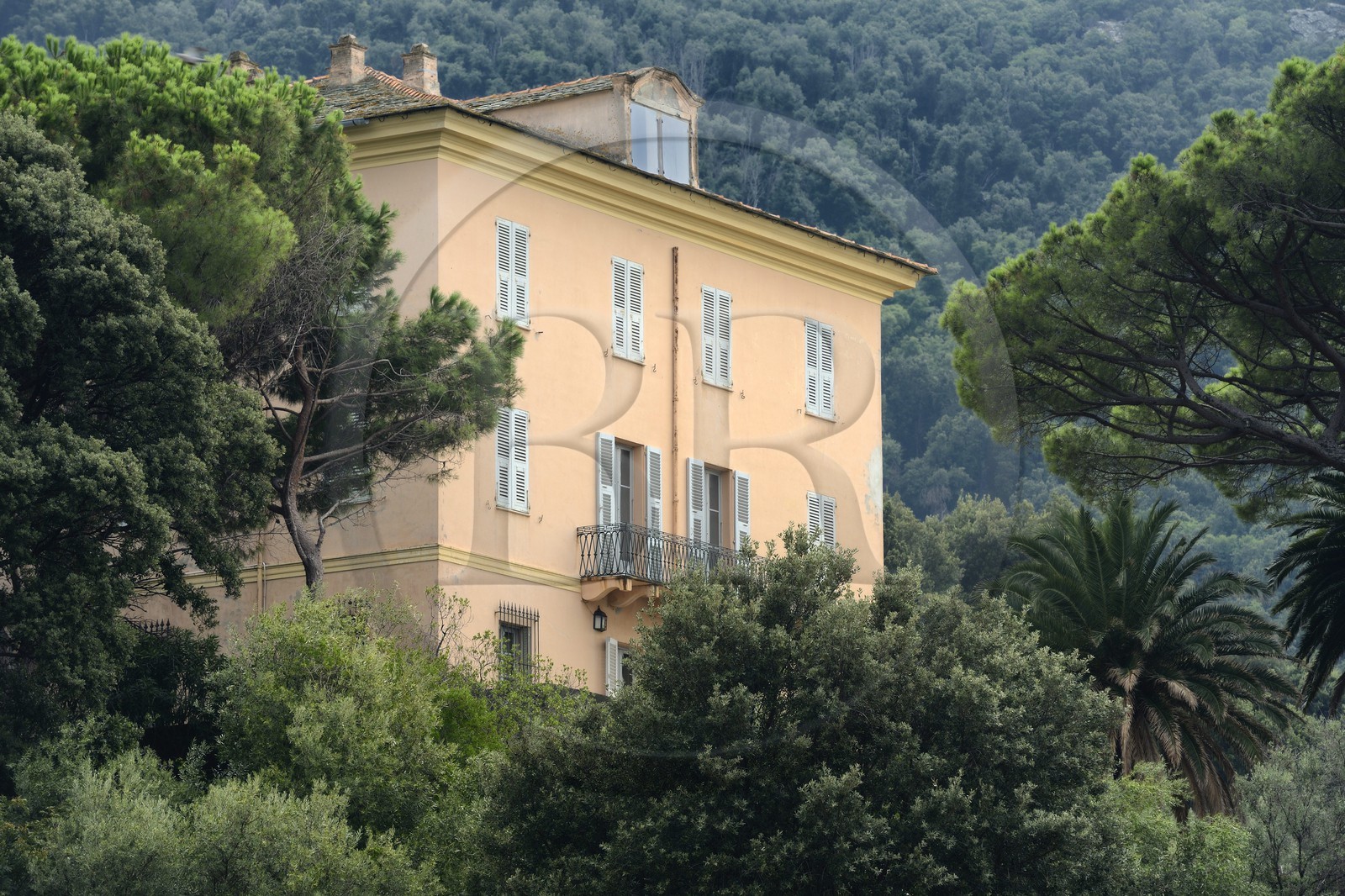 France, Haute Corse, Cap Corse, Pino, the Casa Franceschi (Palazzi or House of American) whose builder made his fortune in the trade of coffee and cocoa in Venezuela