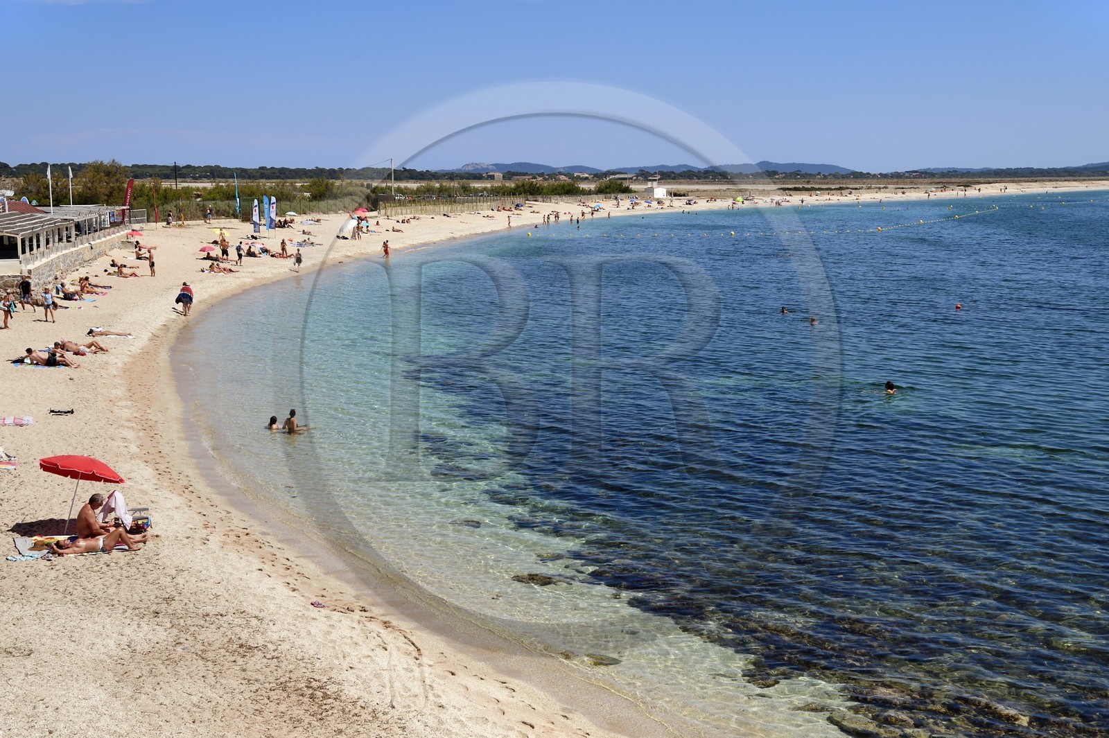 France, Var (83), Hyères, tombolo de la Presqu'Ile de Giens, plage de l'Almanarre