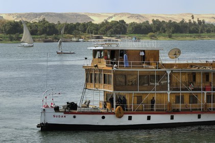Egypt, Upper Egypt, cruise on Nile River, Aswan, Steam Ship Sudan