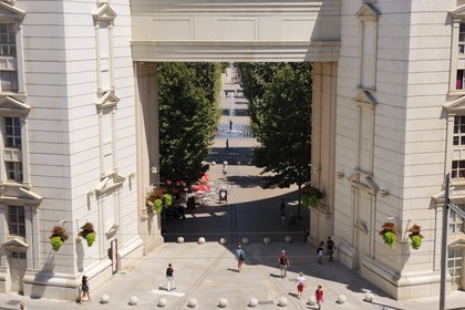France, Herault, Montpellier, Antigone District by the architect Ricardo Bofill, place du Nombre d'Or