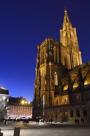 France, Bas Rhin, Strasbourg, old town listed as World Heritage by UNESCO, place du Chateau, the Notre Dame Cathedral