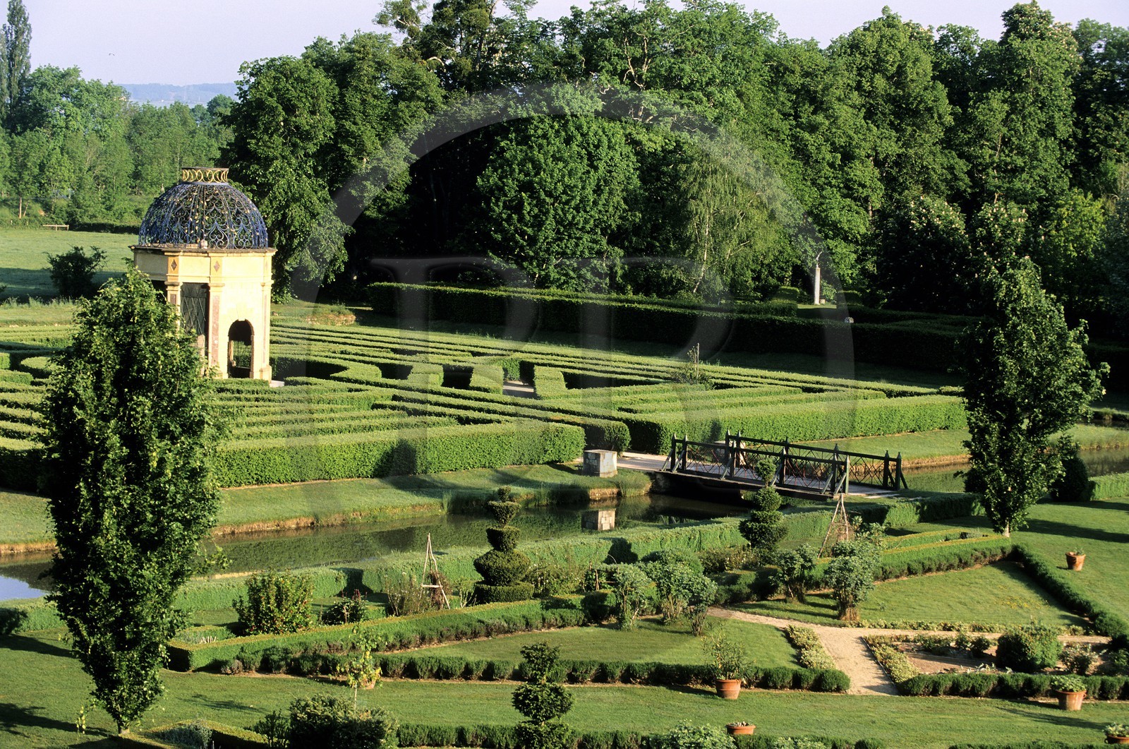 France, Saône-et-Loire (71), Mâconnais, labyrinthe du château de Cormatin
