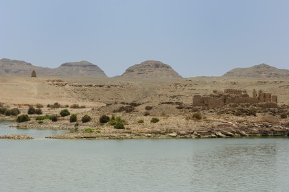 Egypt, Upper Egypt, Nubia, Lake Nasser, Qasr Ibrim, ruins of the Cathedral