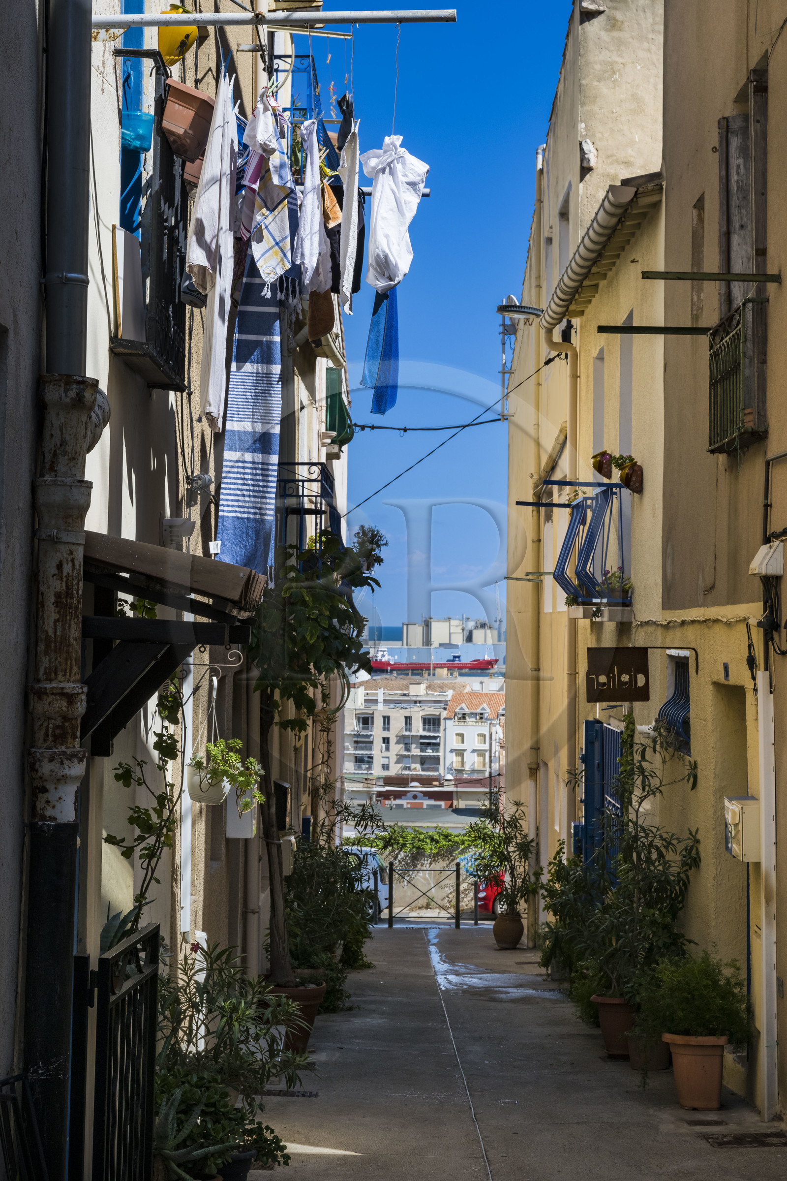 France, Herault, Sete, Quartier Haut (the Upper Quarter), the street rue des députés