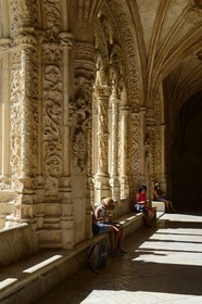 Portugal, Lisbonne, Bélem, Monastere des Hiéronymites (Mosteiro dos Jerónimos), classé Patrimoine Mondial de l'UNESCO, le cloitre