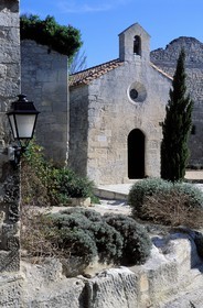 France, Bouches-du-Rhône (13), Les Baux-de-Provence, labellisé Les Plus Beaux Villages de France, la chapelle Saint-Blaise dans la citadelle