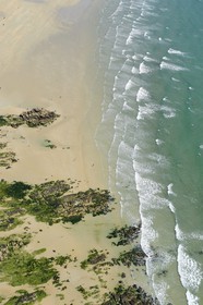 France, Morbihan (56), plage d'Erdeven et de Plouharnel (vue aérienne)