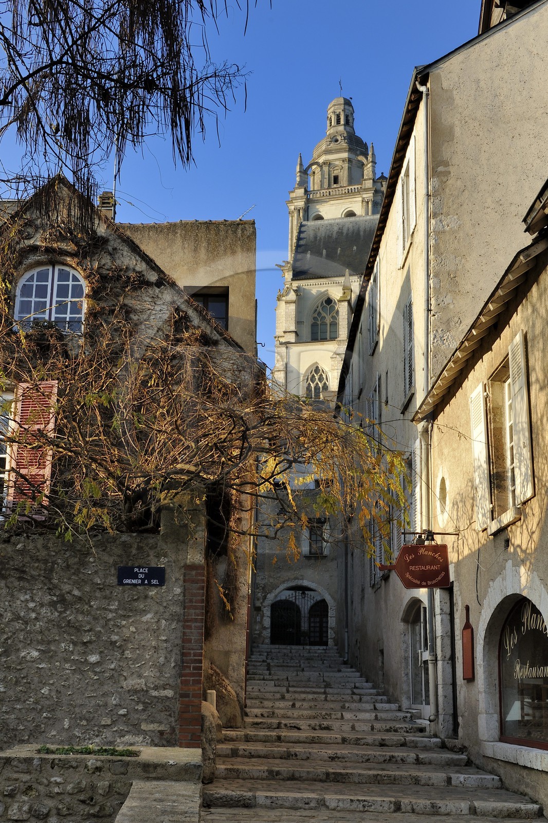 France, Loir et Cher (41), Blois, vieux quartier sous la cathédrale, rue du Grenier à Sel