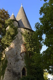 Luxembourg, district de Grevenmacher, région de la Moselle, Schengen, la tour de la mairie ancienne tour du chateau