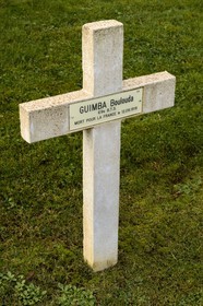 France, Meuse, Lorraine Regional Park, Cotes de Meuse, Saint-Remy-la-Calonne, National Cemetery where the writer Alain-Fournier rests, grave of a french colonial Senegalese infantryman