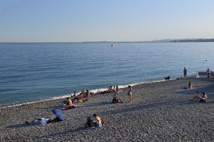 France, Alpes-Maritimes (06), Nice, la plage de la Promenade des Anglais