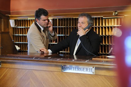 France, Calvados (14), Pays d'Auge, Deauville, l'Hôtel Normandy (groupe Barrière), le concierge Gérard Feuillie