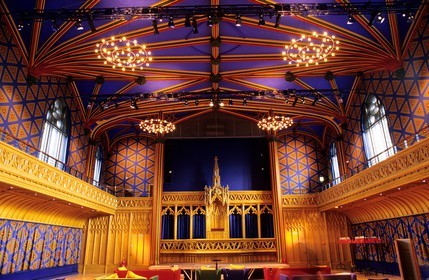 Royaume-Uni, Ecosse, Edimbourg, maison du festival d' Edimbourg (ancienne église transformée)