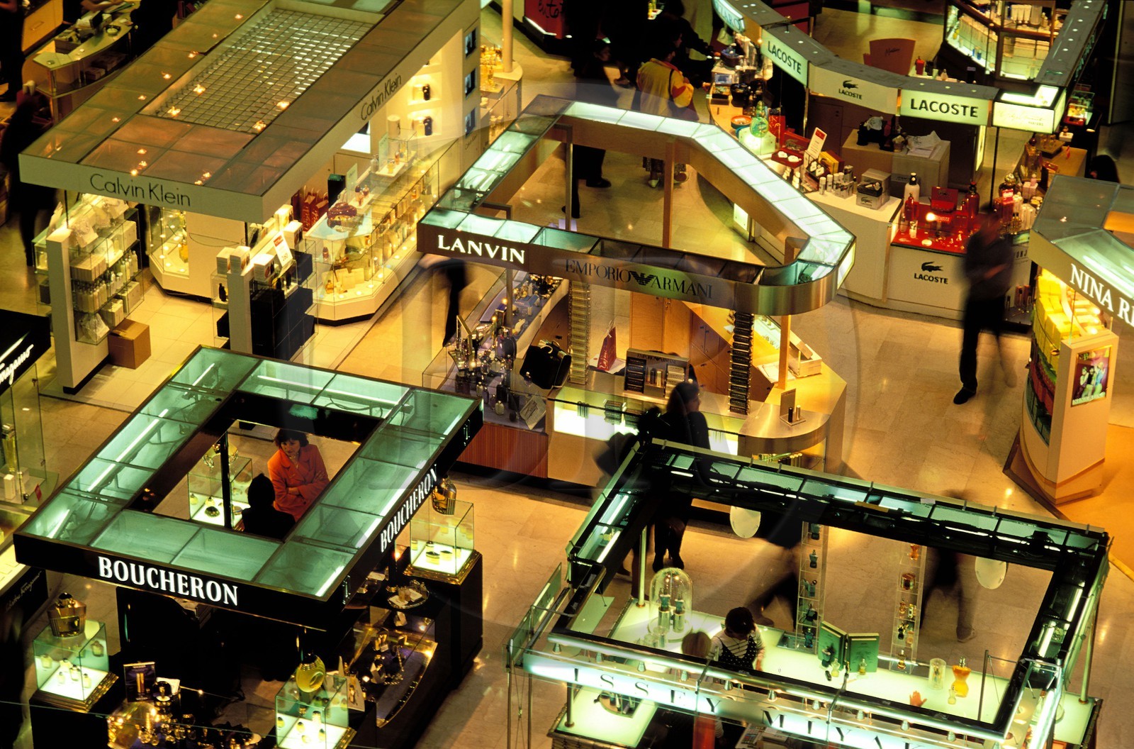France, Paris (75), Galeries Lafayette, sous le dôme du bâtiment central