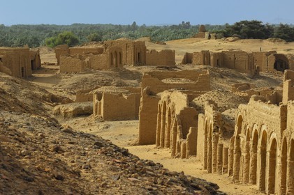 Egypte, Haute Egypte, désert libyque, oasis de Kharga, nécropole copte de Bagawat du IIe au VIIe siècle après JC