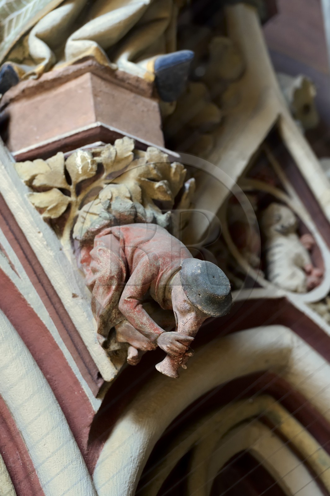 Allemagne, Bade-Wurtemberg, Fribourg en Brisgau, le portail de la cathédrale (Munster)