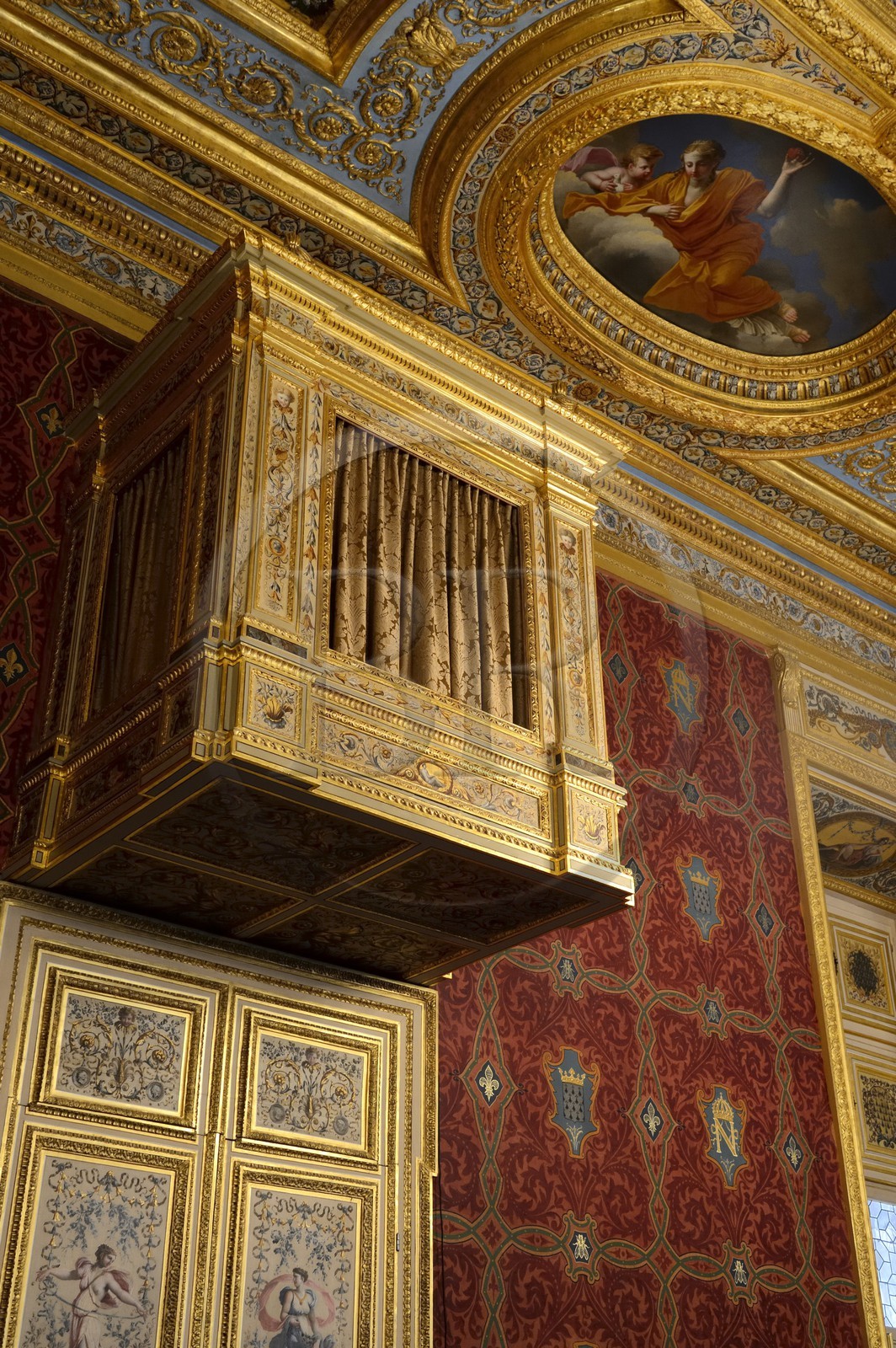 France, Ille-et-Vilaine (35), Rennes, le Palais du parlement de Bretagne aujourd'hui cour d'appel de Rennes, la Grand'Chambre, loge pour les visites royales appellée lanterne d'Anne d'Autriche