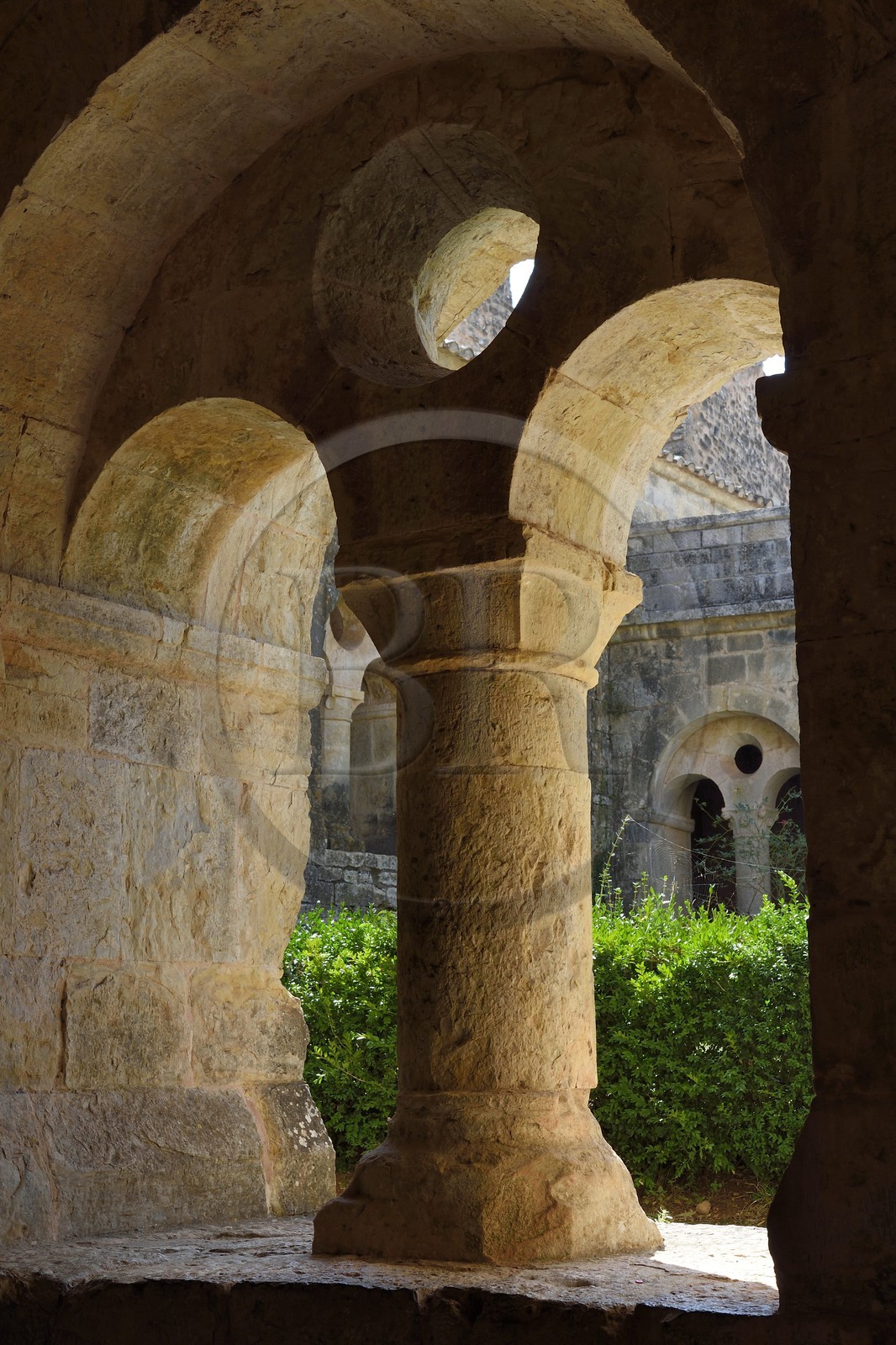 France, Var, the Thoronet cistercian abbey, the cloister