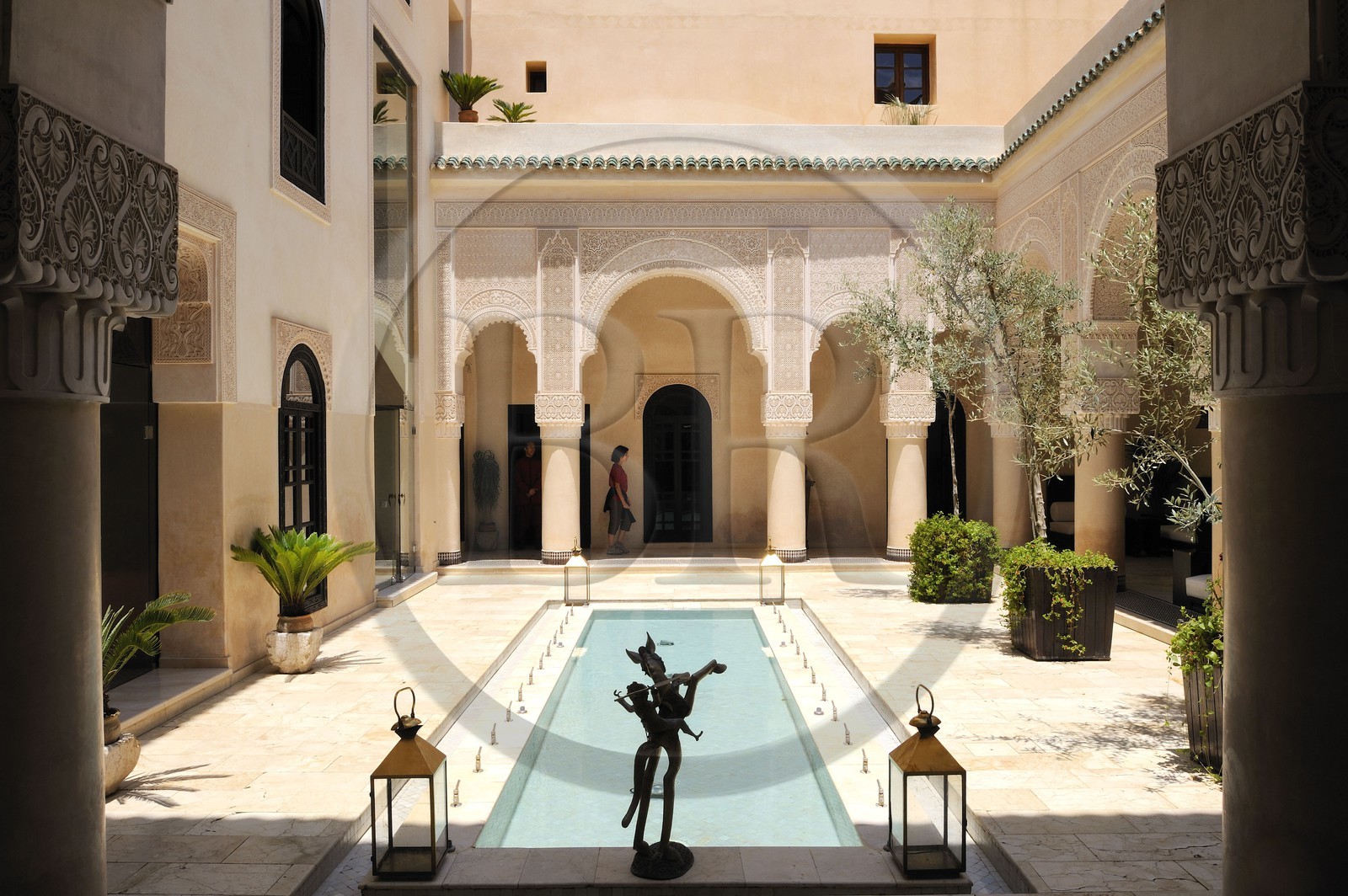 Maroc, Moyen Atlas, Fès, ville impériale, médina classée Patrimoine Mondial de l'UNESCO, hôtel de luxe Riad Fes