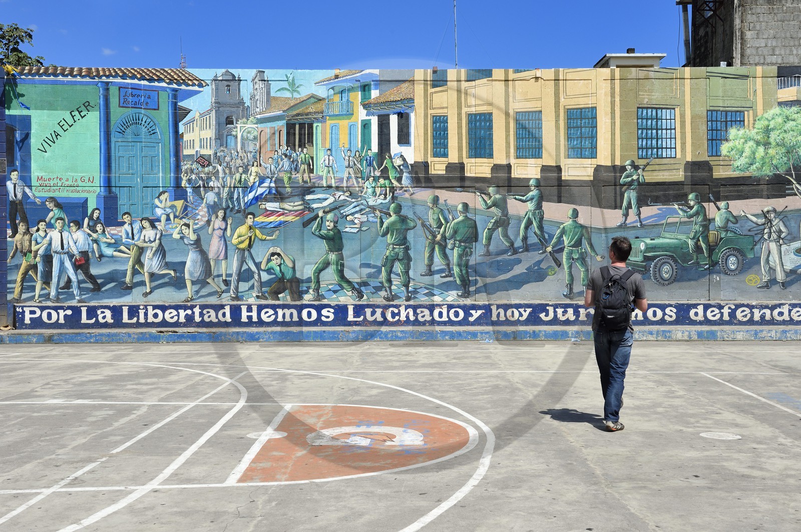 Nicaragua, Leon, fresques murales de la révolution sandiniste