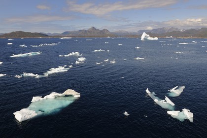 Greenland, Southern Region near Nanortalik, icebergs