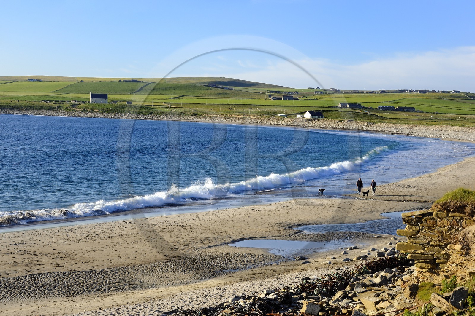 Royaume-Uni, Ecosse, Iles Orcades, Ile de Mainland, la Baie de Skaill à Skara Brae