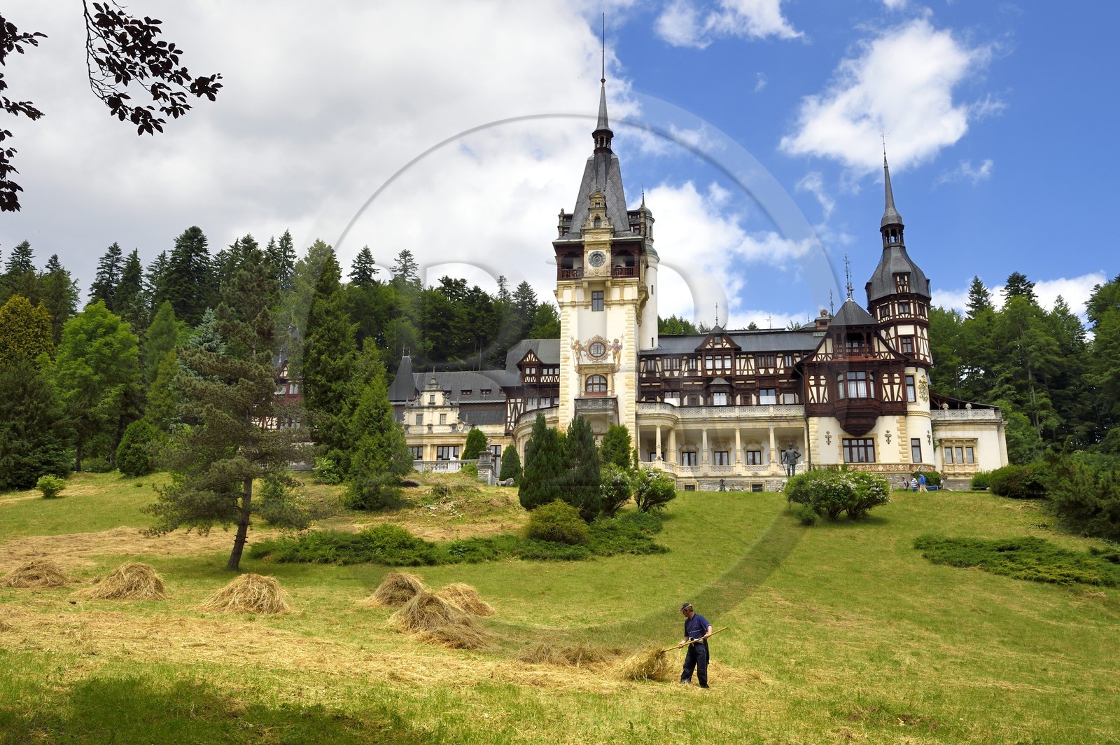 Roumanie, Valachie, Sinaia, château de Peles ancienne résidence royale édifiée de 1875 à 1883 pour le roi Carol Ier de Roumanie