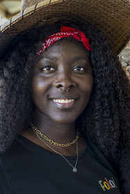 France, French Guiana, Kourou, Salvation Islands (Iles du Salut), Royal Island, the guide Hélène Adjako