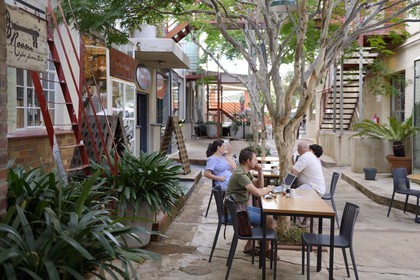 South Africa, Gauteng Province, Johannesburg, the 44 Stanley site was once a series of industrial 1930′s buildings and has been developed into a collection of speciality boutiques, foodie stops and design studios