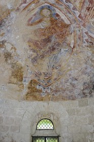 France, Loir et Cher, Montoire sur le Loir, Saint Gilles Chapel, Romanesque frescos from the eleventh to the thirteenth century