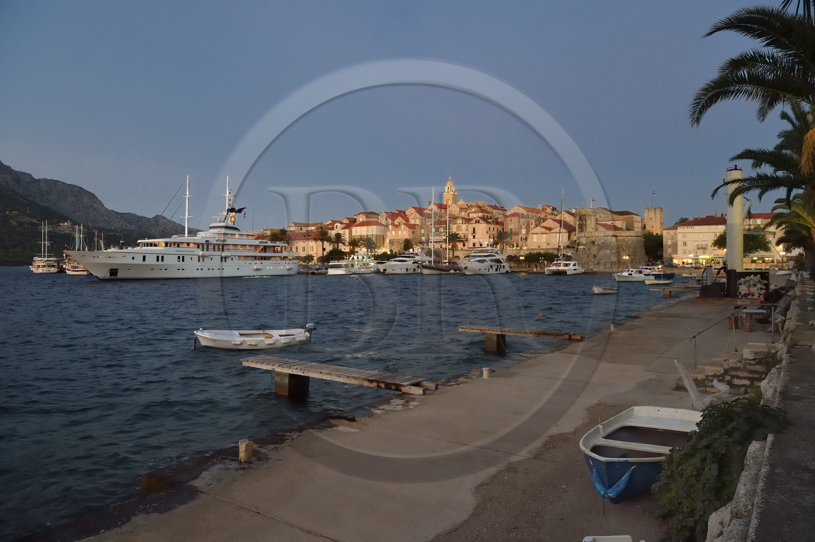 Croatie, Dalmatie, cote dalmate, Ile de Korcula, ville de Korcula