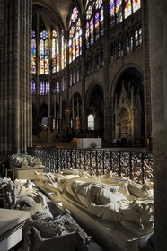 France, Seine Saint Denis, Saint Denis, the Saint Denis Basilica, recumbent figure of Constance d'Arles (984-1032) queen of the Francs
