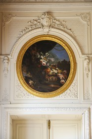 France, Yvelines, Chateau de Versailles, listed as World Heritage by UNESCO, the Grand Trianon, flower arrangement painting by Antoine Mononnyer