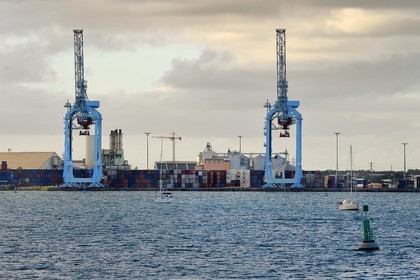 France, Guadeloupe, Grande-Terre, Pointe-à-Pitre, le port de commerce