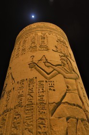 Egypt, Upper Egypt, Nile Valley, Kom Ombo Temple dedicated to Sobek, the god with a crocodile's head