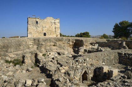 Israel, Northern District, Galilee, Nazareth, Zippori (Tzippori) National Park, Crusaders fortress of La Sephorie from the 12th century