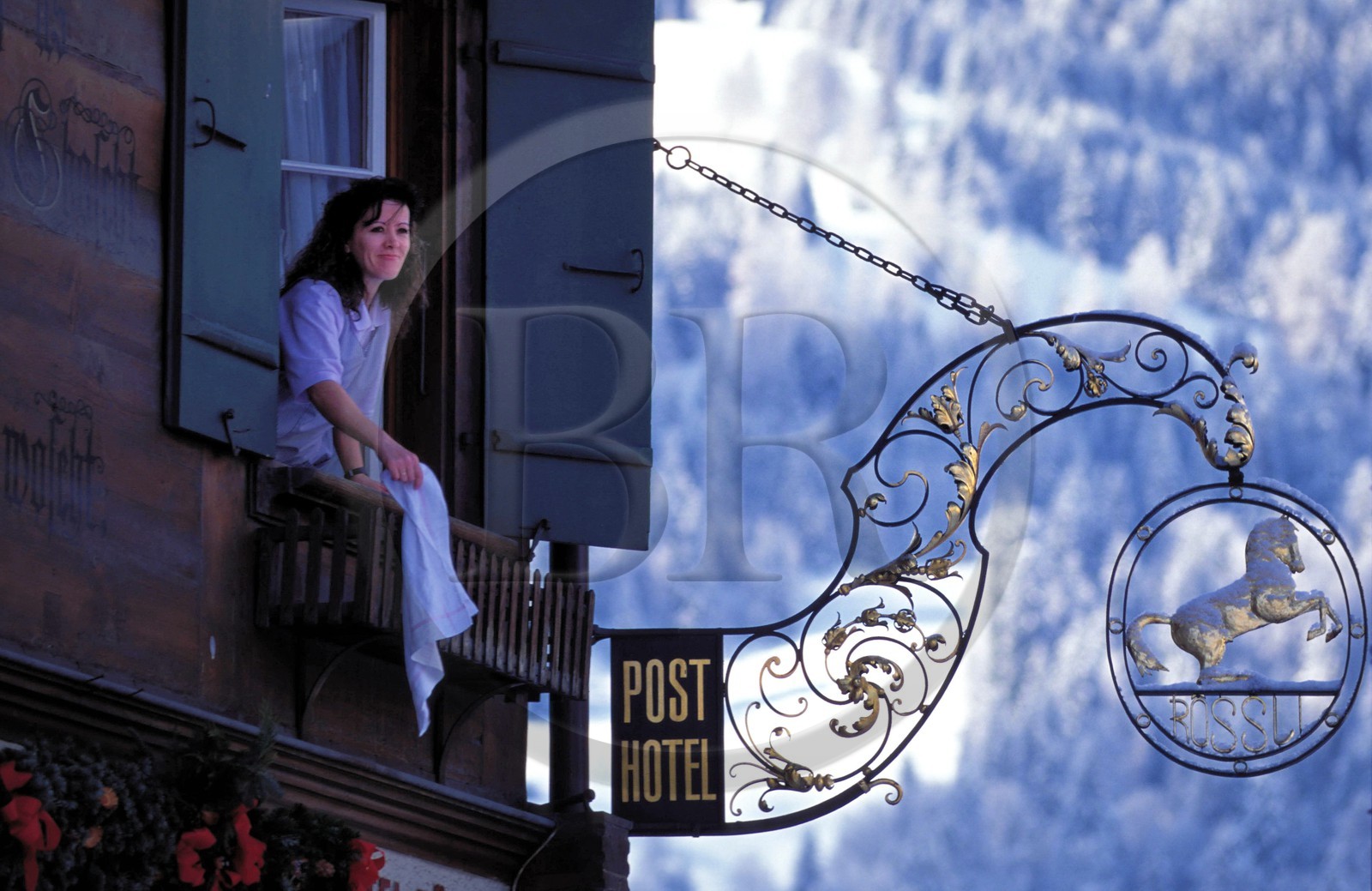 Switzerland, region of Bern (Bernese Oberland), Saanenland, Gstaad, former coaching Inn and Post hotel